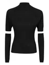 Hinnominate Ribbed-knit Jumper In Black