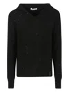 Hinnominate Sequin-embellished Hooded Sweater In Black