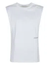 Hinnominate Shoulder-pads Cotton Top In White