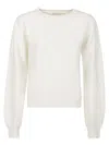 Hinnominate Glitter-detail Crew-neck Sweater In White