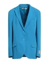 Hinnominate Woman Blazer Azure Size S Polyester, Elastane In Blue