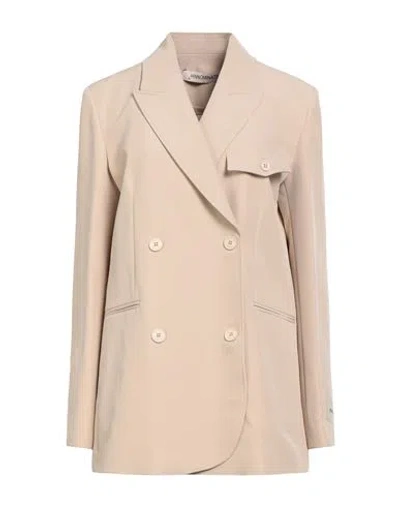 Hinnominate Woman Blazer Beige Size M Polyester, Elastane In Sand