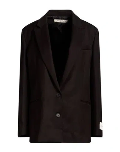 Hinnominate Woman Blazer Black Size L Polyester, Viscose, Elastane In Brown