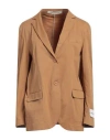 Hinnominate Woman Blazer Camel Size S Cotton, Elastane In Beige