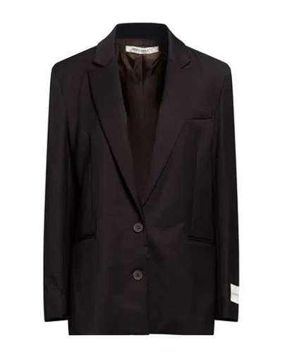 Hinnominate Woman Blazer Dark Brown Size S Polyester, Viscose, Elastane