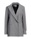 Hinnominate Woman Blazer Grey Size L Polyester, Viscose, Elastane In Grey