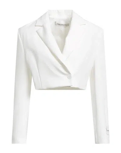 Hinnominate Woman Blazer Ivory Size S Polyester, Elastane In White