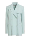 Hinnominate Woman Blazer Light Green Size M Polyester, Elastane