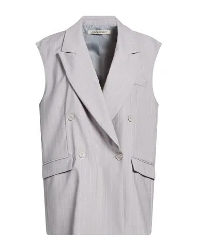 Hinnominate Woman Blazer Light Grey Size M Polyester, Viscose, Elastane In Gray