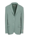 Hinnominate Woman Blazer Sage Green Size L Polyester, Elastane