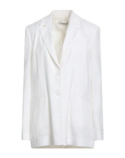 Hinnominate Woman Blazer White Size L Linen, Viscose