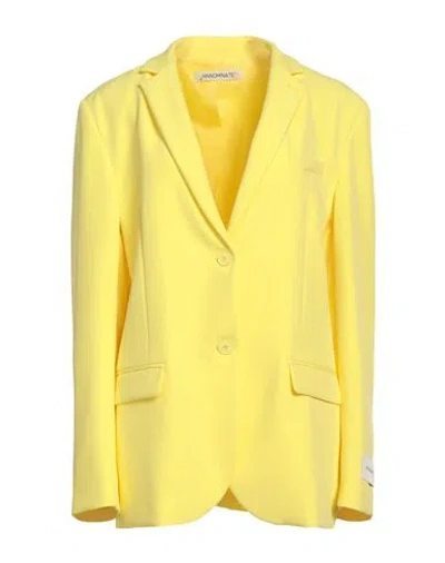Hinnominate Woman Blazer Yellow Size S Polyester, Elastane