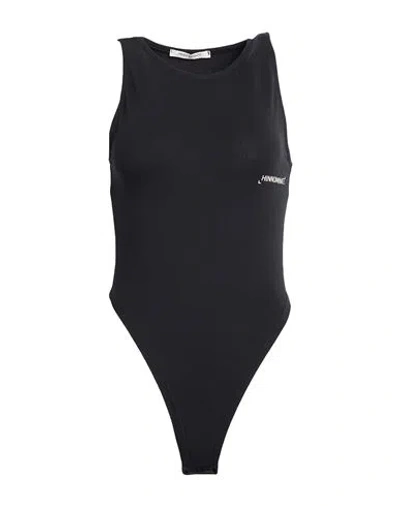 Hinnominate Woman Bodysuit Black Size M Cotton, Elastane In Blue