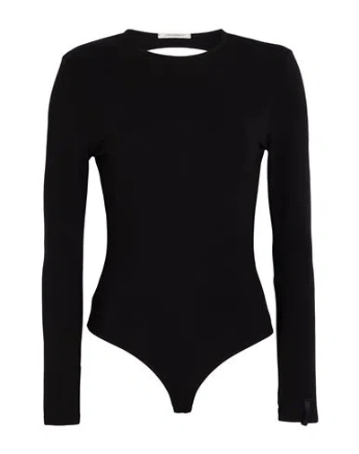 Hinnominate Woman Bodysuit Black Size M Rayon, Polyamide, Elastane