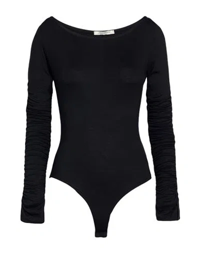Hinnominate Woman Bodysuit Black Size M Viscose, Elastane