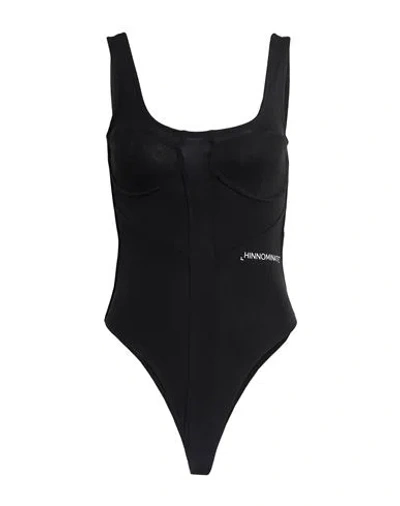 Hinnominate Woman Bodysuit Black Size Xs Cotton, Elastane