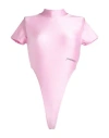 Hinnominate Woman Bodysuit Pink Size S Polyamide, Elastane