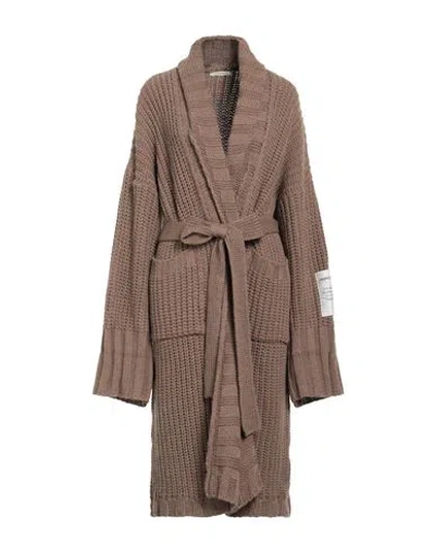 Hinnominate Woman Cardigan Camel Size Xxs Acrylic, Recycled Polyester In Beige