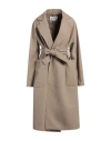 Hinnominate Woman Coat Beige Size M Polyester, Viscose, Elastane In Beige