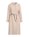 Hinnominate Woman Coat Beige Size S Polyester, Viscose, Elastane