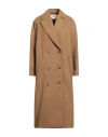 Hinnominate Woman Coat Camel Size M Polyester, Viscose, Elastane In Beige