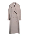 Hinnominate Woman Coat Taupe Size Xs Polyester, Viscose, Elastane In Grey