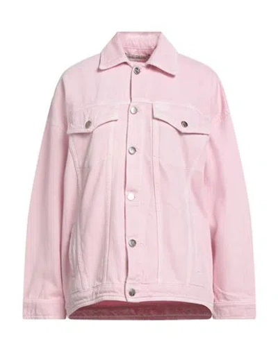 Hinnominate Woman Denim Outerwear Pink Size M Cotton