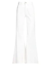 Hinnominate Woman Jeans Ivory Size Xs Cotton In White