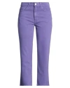Hinnominate Woman Jeans Purple Size S Cotton In Purple