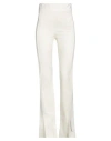 Hinnominate Woman Leggings Ivory Size M Viscose, Polyamide, Elastane In White