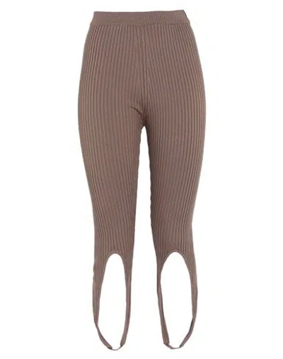 Hinnominate Woman Leggings Khaki Size M Viscose, Acrylic, Elastane In Brown