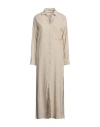 Hinnominate Woman Maxi Dress Beige Size Xs Linen, Viscose In Beige