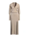 Hinnominate Woman Maxi Dress Beige Size S Viscose, Polyester, Polyamide In Beige