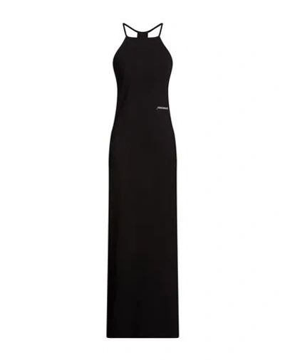 Hinnominate Woman Maxi Dress Black Size M Cotton, Elastane