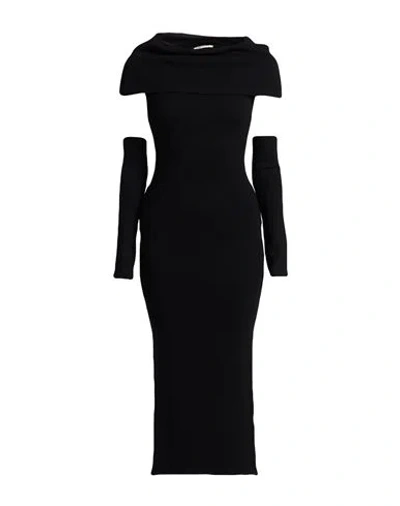 Hinnominate Woman Maxi Dress Black Size M Viscose, Polyester, Polyamide