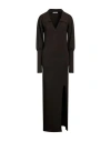 Hinnominate Woman Maxi Dress Dark Brown Size S Viscose, Polyester, Polyamide