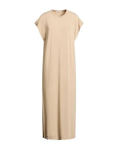Hinnominate Woman Midi Dress Beige Size S Rayon, Polyester, Elastane In Neutral