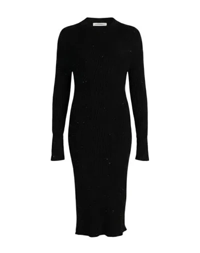 Hinnominate Woman Midi Dress Black Size M Viscose, Polybutylene, Polyamide, Elastane