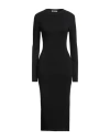 Hinnominate Woman Midi Dress Black Size S Viscose, Polyester, Polyamide