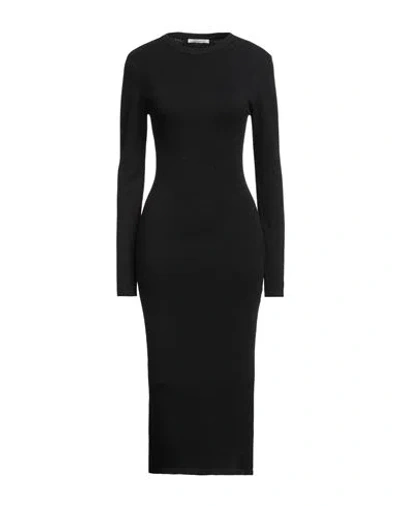 Hinnominate Woman Midi Dress Black Size S Viscose, Polyester, Polyamide