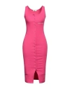 Hinnominate Woman Midi Dress Fuchsia Size Xs Cotton, Elastane In Pink