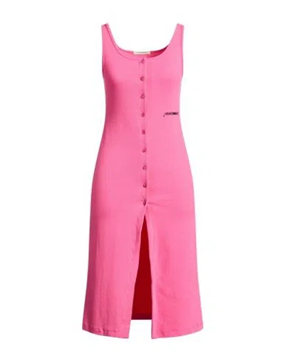 Hinnominate Woman Midi Dress Pink Size M Cotton, Elastane