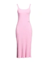 Hinnominate Woman Midi Dress Pink Size S Cotton, Elastane
