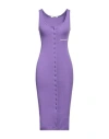 Hinnominate Woman Midi Dress Purple Size M Cotton, Elastane