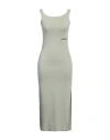 Hinnominate Woman Midi Dress Sage Green Size M Cotton, Elastane