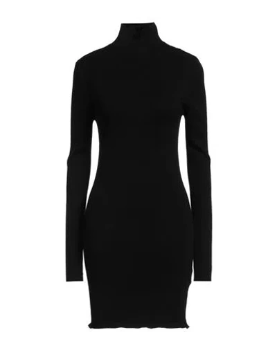 Hinnominate Woman Mini Dress Black Size L Viscose, Polyester, Polyamide