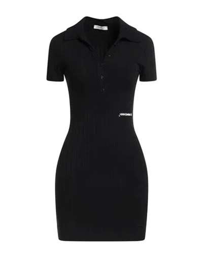 Hinnominate Woman Mini Dress Black Size Xs Viscose, Elastane