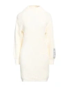 Hinnominate Woman Mini Dress Cream Size M Acrylic, Polyester In White