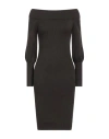 Hinnominate Woman Mini Dress Dark Brown Size M Viscose, Polyester, Polyamide