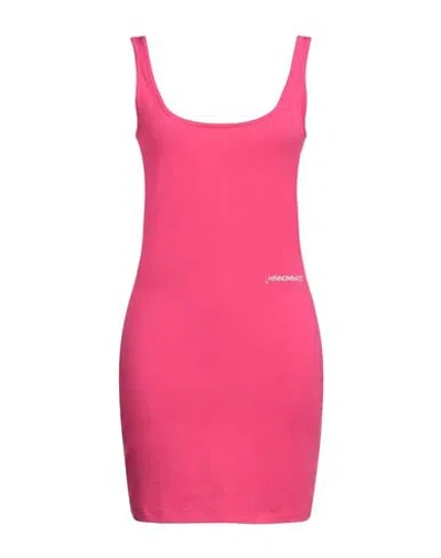 Hinnominate Woman Mini Dress Fuchsia Size M Cotton, Elastane In Pink